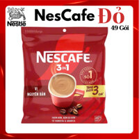 [TẶNG 3 GÓI] NESCAFÉ Đỏ 3in1 Vị Nguyên Bản-Bịch Lớn 49Gói-Cà Phê Nes Hòa Tan Tiện Lợi,Đậm Đà,Dễ Pha