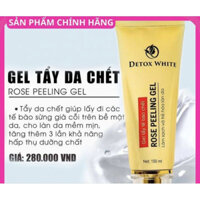 [Tặng 3 Nạ Đắp Mặt nhau Cừu] GEL TẨY DA CHẾT CHO MẶT - DETOX WHITE ROSE PEELING HƯƠNG THẢO (Date Mới - Chính Hãng)