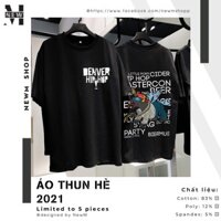 [Tặng 30k] Áo thun thời trang thiết kế 2021 Unisex | Chất liệu Cotton co giãn | Áo thun tay lỡ hè thu ST08