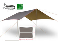 TĂNG 3×2,9m CẮM TRẠI DÃ NGOẠI PHỦ KEO BẠC CHỐNG THẤM NƯỚC – DESERT FOX