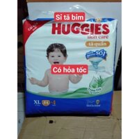 (Tặng 4 miếng) Tã quần Huggies Xl 88 miếng skin care mega jumbo từ 12-17kg. (gói xl84+4) mẫu mới dày.