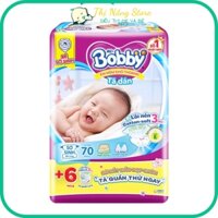 {TẶNG 4 TÃ QUẦN SIZE S} Tã dán sơ sinh Bobby XS70 mới - Lõi nén thần kỳ 3mm, Bỉm dán cho bé sơ sinh Thị Nắng Store
