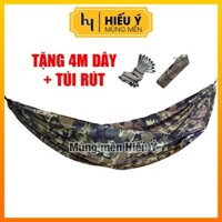 [TẶNG 4M DÂY] Võng dù rằn 2 lớp dài 2m2 hàng Thái - ẢNH THẬT | Mùng mền Hiếu Ý