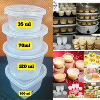Tặng 500GR muỗng yaua - 500 Khuôn/ hũ làm bánh flan chịu nhiệt tốt nhỏ, trung, đại, hũ caramen, rau câu, đựng nước chấm