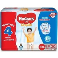 (Tặng 6 miếng) Tã Quần Huggies Dry XXL28 (28 Miếng) - Bao Bì Mới