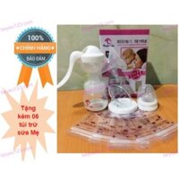 (Tặng 6 túi trữ sữa) Máy hút sữa mẹ bằng tay Kichi Kichilachi (Công nghệ Japan) (Màu Trắng)