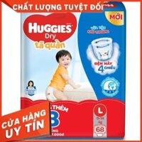 [tặng 8 miếng]Tã quần huggies miếng L68 cho bé 9-14kg