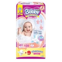 [Tặng 9 miếng] Miếng lót sơ sinh Bobby Newborn1-108 (<1 tháng)