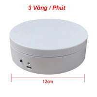 [Tặng Adapter] Bàn Xoay Size 12cm Chụp Ảnh Sản Phẩm Trưng Bày Xoay 360 Độ Đế Xoay Chụp Ảnh Và Quay Video Sản Phẩm