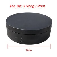 [Tặng Adapter- SIZE 12CM] Đế Xoay Chụp Ảnh Và Quay Video - Bàn Xoay Size 12cm Chụp Ảnh Sản Phẩm Trưng Bày Xoay 360 Độ