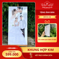 [Tặng ảnh để bàn] Ảnh pha lê  60x120 ultra HD KHUNG HỢP KIM, ảnh cưới hottrend 2025, tráng gương