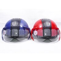 [Tặng áo mưa Honda] Mũ bảo hiểm có kính chắn bụi bảo vệ tốt mặt và đầu khi va chạm, có kính chắn gió