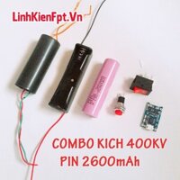 Tăng Áp 400KV Module Cao Áp COMBO Pin Tốt 2600mAh