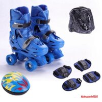 [TẶNG BALO+BẢO HỘ] Giày Trượt Patin 2 Hàng Bánh thời thượng Cho trẻ nhỏ Và người trưởng thành (tặng kèm đại diện tay châ