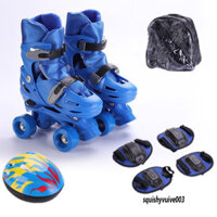 [TẶNG BALO+BẢO HỘ] Giày Trượt Patin 2 Hàng Bánh thời thượng Cho trẻ con Và người trưởng thành (tặng kèm thay mặt tay châ