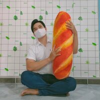 [TẶNG BIA HENIKEN] GỐI ÔM BÁNH MÌ [65cm] CAO CẤP GIÁ RẺ VẢI MỊN XUẤT KHẨU
