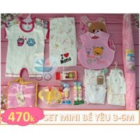 [Tặng bình sữa 0đ] Trọn gói đồ sơ sinh cho bé đầy đủ như hình mã 470K-Gói sơ sinh bé trai bé gái