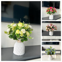 (Tặng Bình)TỔNG HỢP BÌNH HOA GIẢ DECOR TRANG TRÍ NHÀ CỬA, hoa để bàn làm việc, bàn trà,…