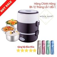 [Tặng Bộ Đũa Thìa] Hộp Cơm Hâm Nóng 3 Tầng Nấu Cơm, Hộp Cơm Văn Phòng Inox Giữ Nhiệt Tiện Dụng Mang Đi Làm
