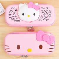 [Tặng Bộ Dụng Cụ Học Tập]Hộp đựng bút học sinh, Hộp đựng bút viết cho bé gái hộp bút hello kitty cute dễ thương 2 màu