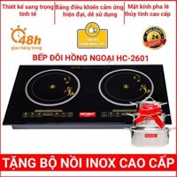 👑Tặng Bộ Nồi Inox Cao Cấp 👑 GIẢM SỐC Bếp Đôi Hồng Ngoại, Mặt Kính Pha Lê Thủy Tinh Cao Cấp, Tiết Kiệm Điện Năng, An Toàn