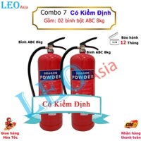 [Tặng bộ nội quy + Tiêu lệnh PCCC-CB-07] Combo 2 bình chữa cháy bột ABC 8kg DRAGON MFZL8 có tem kiểm định PCCC