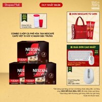 [Tặng Bộ picnic 2 ly và hộp đựng] Combo 3 Hộp Cà phê Hòa tan NESCAFÉ CAFÉ VIỆT 15 gói Vị Mạnh đặc trưng