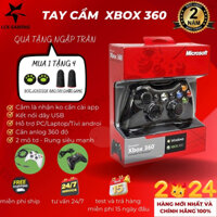 🎁Tặng Bọc Joystick🎁[ Loại 1 ] Tay cầm Chơi Game Microsoft Xbox 360 Full box Có Rung - Tay Cầm Có Dây Dùng Cho PC, Lap