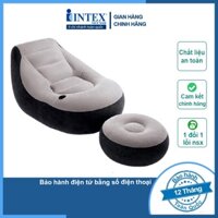 [TẶNG BƠM ĐIỆN+KEO VÁ] Ghế hơi tựa lưng cao cấp, bọc nhung, độ đàn hồi cao, bảo hành 1 năm chính hãng INTEX