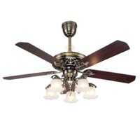 [Tặng Bóng-Móc Treo]Quạt trần đèn chùm 5 cánh gỗ,động cơ DC lõi đồng,quạt đảo chiều siêu mát,đèn 3 chế độ,BH 10 năm