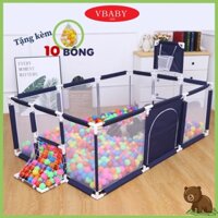 [Tặng bóng] Quây bóng, quây cũi nhà bóng cho bé có ném bóng rổ - Kích thước 1m2x 2m3