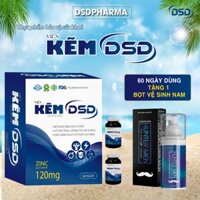 [Tặng bọt vệ sinh Nam giới] Kẽm DSD 30 Ngày 60 Ngày bổ sung kẽm - Viên uống DSD bổ sung Kẽm Biozinc | Hộp 2 lọ x 30 viên