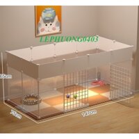 💥[TẶNG BÚA GỖ]💥Chuồng quây cho chó mèo thú cưng nhựa trong suốt có cửa lắp ghép nhiều kiểu