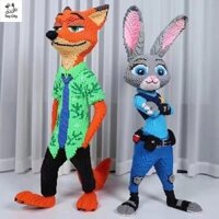[TẶNG BÚA +KEO+ LED 2M] 【COD +Hàng sẵn】Tương thích với Iego quá khổ Nick Fox Rabbit City các hạt nhỏ người lớn trẻ em