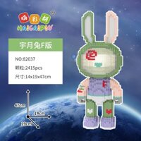 Tặng búa Lego Thỏ Không gian vũ trụ cỡ lớn 47cm, đồ chơi lắp ghép Thỏ siêu đẹp , đồ chơi xếp hình quà tặng trưng bày