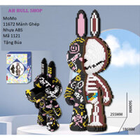 [Tặng Búa] Mô hình lắp ráp, LeGo thỏ MoMo 55cm XinZ , Đồ chơi Xếp Hình cho bé