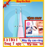 (Tặng bút tẩy trắng răng) Máy Lấy Cao Răng Cầm Tay Mini - Sử Dụng Sạc 3 Chế Độ Rung Loại Sạch Mảng Bám