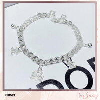 TANG C0521 - Lắc tay bạc ta dây phụng hình lọ mix chữ X dành cho nữ