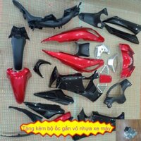 [TẶNG CẢ TEM & ỐC NÈ ] Bộ dàn áo xe FUTURE Neo  nhựa ABS cao cấp - màu Đỏ Đun  - A554