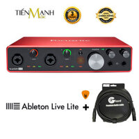 Tặng Cable Focusrite Scarlett 8i6 Gen 3 Sound Card Âm Thanh - Focus USB Audio Interface SoundCard 3rd - Gen3 Hàng Chính Hãng - Kèm Móng Gẩy DreamMaker