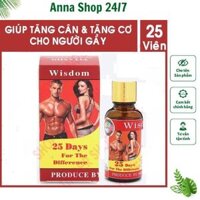 Tăng Cân Wisdom Weight Vitamin Hỗ Trợ Tăng Cân Giúp Ăn Ngon Ngủ Ngon Hộp 25 Viên (Hàng Chuẩn)