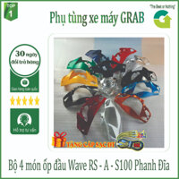 [TẶNG CÁP SẠC ĐIỆN THOẠI] Bộ 4 món ốp đầu phanh đĩa dành cho xe Wave -Wave anpha -Wave RS- Wave S100  đời 2006-2016
