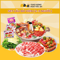 [TẶNG CHAI COCA] Set Lẩu Thái Bò Viên Ngon Food cho 2-3 người ăn Ship Hỏa Tốc Hà Nội