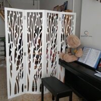 (Tặng chân đứng) Vách ngăn bình phong hình hình cây lá GTS313 (Chỉ bán từ 2 tấm- Như ảnh Bìa là Bộ 4 tấm)