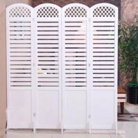 (Tặng chân) Vách ngăn bình phong kẻ ngang thanh lịch GTS691 (Giá bán của 1 tấm- Như ảnh bìa là 4 tấm)