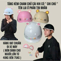 [Tặng charm Tên] NÓN BẢO HIỂM NỮA ĐẦU KIỂU DÁNG CÁ HEO GỌN NHẸ CÁ TÍNH - 10 LỖ DÀY ĐẸP Người lớn