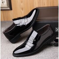 Tăng chiều cao 6 CM  Giày nam công sở da bóng tăng chiều cao 6 cm