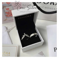 [TẶNG CHỨNG CHỈ TÌNH YÊU] Nhẫn đôi nam nữ M5.2 Ceri Silver - chất liệu bạc ta (kèm túi hộp Pan.dora như ảnh)