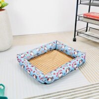 (Tặng chuông) Đệm hè cho chó mèo - Ổ nệm cho mèo lót chiếu mát mẻ, chiếu nằm mát