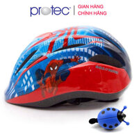 Tặng Chuông Xe Đạp Bọ Rùa Ngộ Nghĩnh Mũ Bảo Hiểm Xe Đạp Trẻ Em, Nón Bảo Hiểm Chơi Thể Thao, Trượt Patin Cao Cấp Protec Smile W024 - Hàng Chính Hãng - Người nhện - M